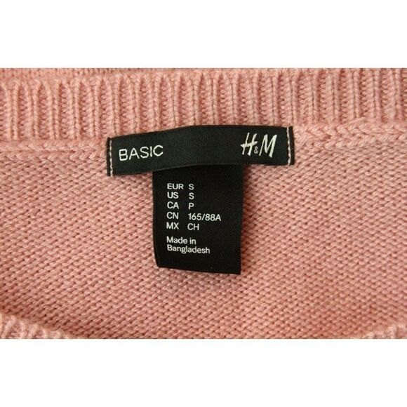 H&M Basic Sweater Cableknit Alpaca wool blend pink - Picture 9 of 9